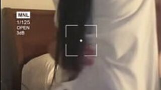 Sexy black model seduces white guy, sucking white dick and riding face with female orgasm porn video